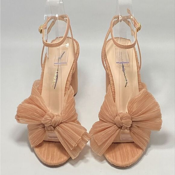 Loeffler Randall Camellia Beaty Pleated Bow Heel Sandals size 6 - Picture 4 of 12